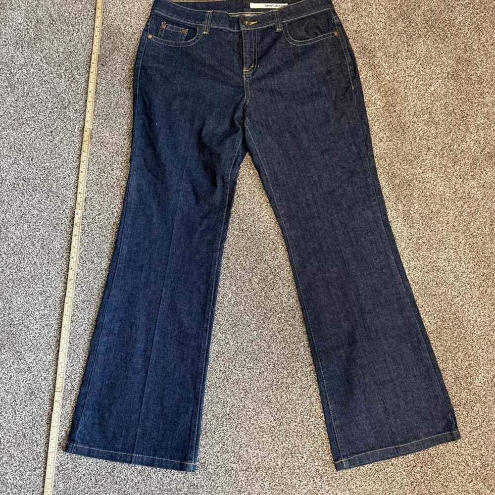 DKNY Jeans Women Dark Wash Flare Denim Jeans Size 14